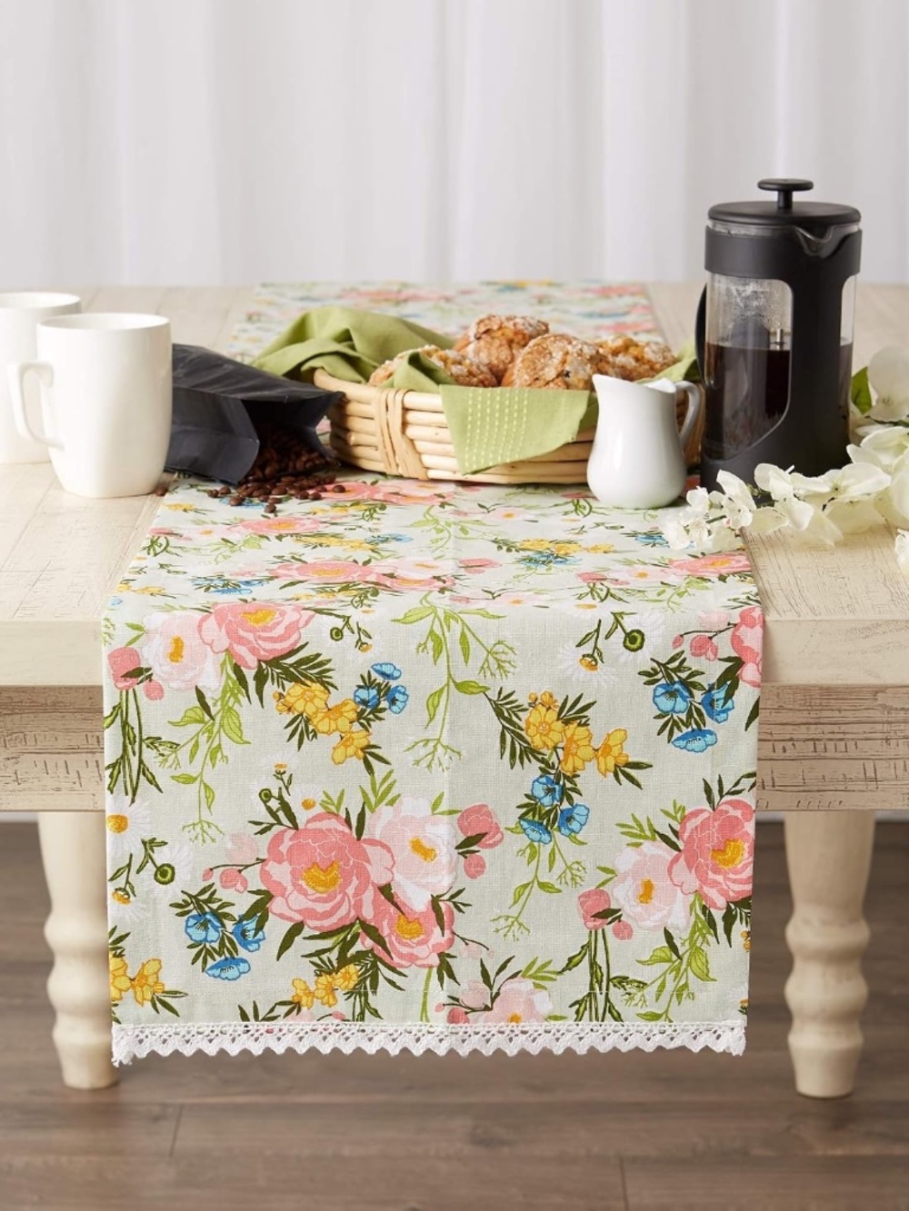 DII Spring Bouquet Tabletop Collection, Decorative and Versatile | 14''x108''